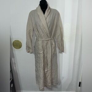 Jenni Kayne crème linen robe